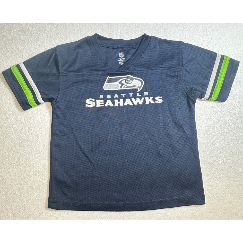 NFL Team Apparel‎ Seattle Seahawks Toddler Navy Blue Jersey T-Shirt Size 3T